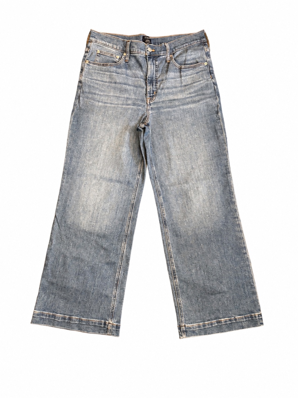 J.Crew Classic Wide-Leg Jeans Size 30 Light Wash High Rise Stretch Denim